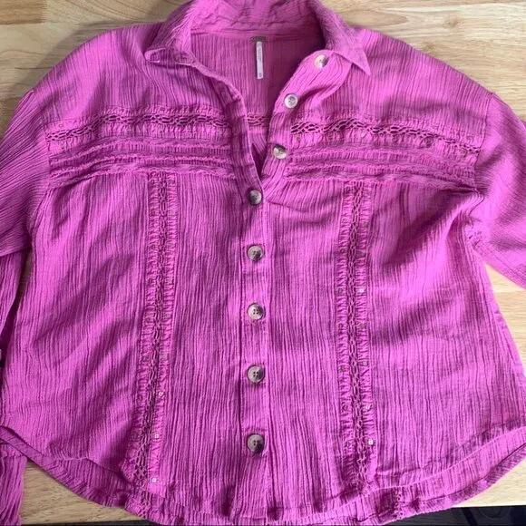 Free People Summer Stars Button Up Shirt Size XS - Picture 6 of 12